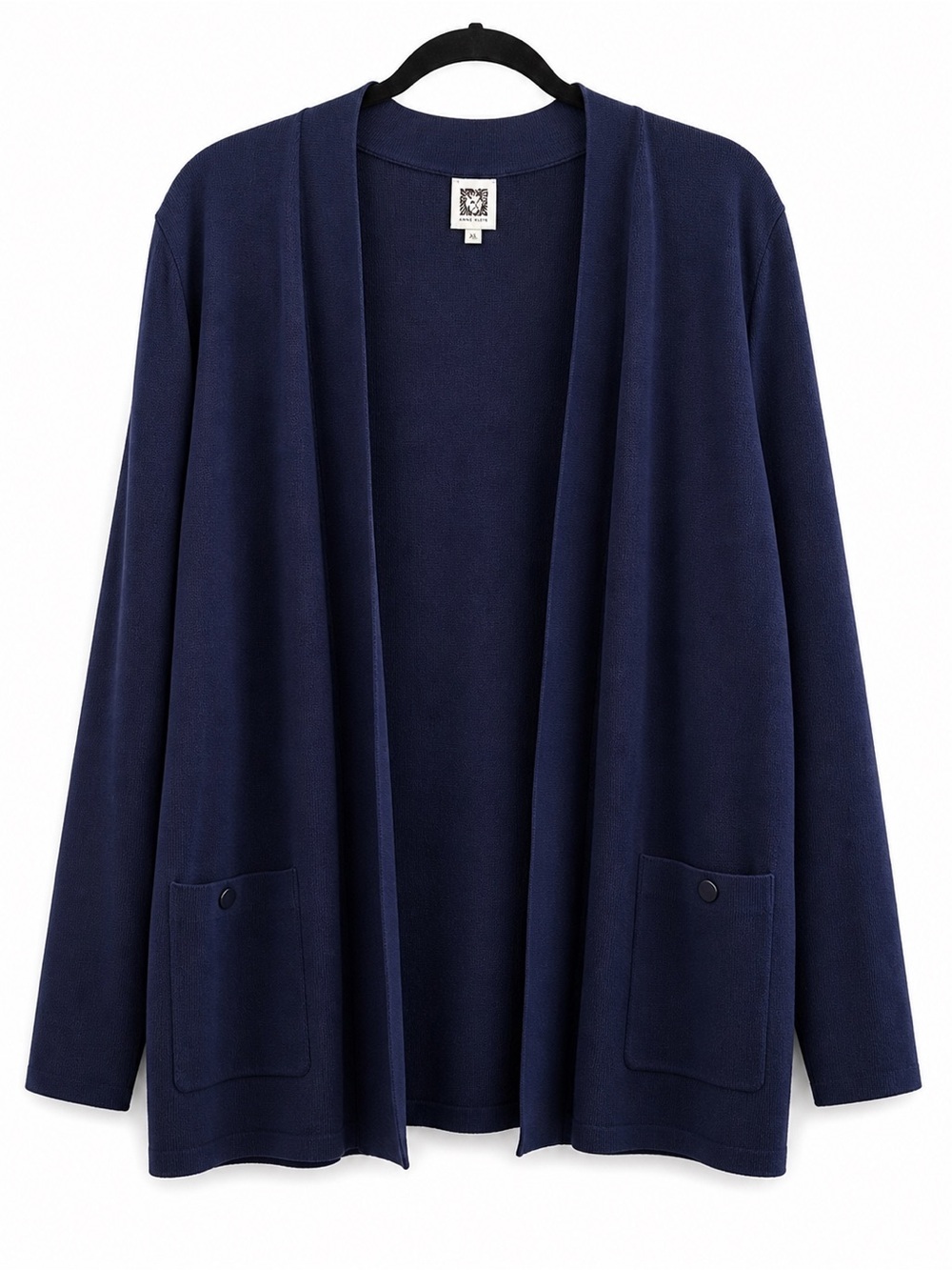 Anne Klein Navy Open-Front Cardigan size XL